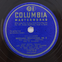 Villa-Lobos - Leonard Rose, Bidu Sayao – Bachianias Brasileiras 12&quot; 78 rpm 71670 - £6.09 GBP