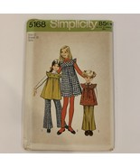 Vtg Simplicity 5168 Sewing Pattern Uncut Girl Size 12 Bellbottom Pants J... - £3.76 GBP