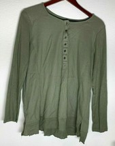 Avenue Women&#39;s Long Sleeve Thermal Texture Long Sleeve Green Shirt Size: 14/16 - £9.28 GBP