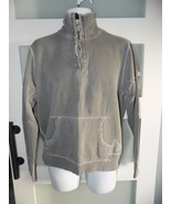American Eagle Outfitters AEO Worn Gray ¼ Zip Pullover Size L Men&#39;s - £17.37 GBP