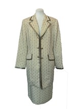 Clara by Venette Skirt Suit, Size 10, Hook Front, Gold/Beige, Lined - £31.63 GBP