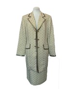 Clara by Venette Skirt Suit, Size 10, Hook Front, Gold/Beige, Lined - $39.58