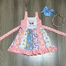 NEW Boutique Easter Bunny Rabbit Unicorn Baby Girls Panel Twirl Dress - £6.77 GBP