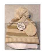 Addie &amp; Tate Newborn/Infant Hat &amp; Mitten Set Cream Tan Stripes - $12.15 CAD