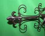 Lone Star Fleur de Lis Metal Scroll Pattern Cross Wall Hanging Decor 25&quot;... - $39.59