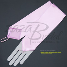 Stretch Satin Fingerless Gloves BELOW-THE-ELBOW - Various Colors - $14.99+