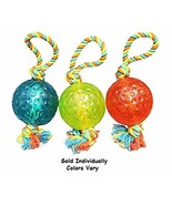 MPP Big Dog Toys Rope Tug Tough TPR Bouncy Rubber Ball Fetch Chew Colors... - $18.32