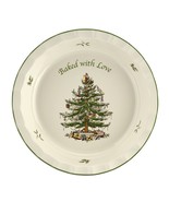 Spode Christmas Tree Stoneware 10 Inch Pie Dish Baked With Love - £43.81 GBP
