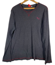Puma Thermal Shirt Size Medium Mens Dark Gray Red Logo Y2K Streetwear Sk... - $740.59 MXN