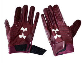 Under Armour 3xl New Mens Spotlight Receiver Football Gloves Burgundy - $37.61
