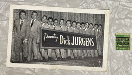 DICK JURGENS Vtg Postcard Photo Jazz Swing Big Band Leader. Sheboygan Wi Stamp - £15.24 GBP