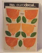 Vintage BSB EuroDecal Orange Birds &amp; Leaves Box1 - £4.69 GBP