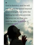 POPULAR BIBLE VERSE SCRIPTURE 1 CORINTHIANS &quot;GOD IS FAITHFUL, AND HE WIL... - €7,55 EUR