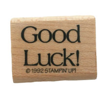 Stampin Up Rubber Stamp Good Luck Words Saying Card Making Craft Sentime... - $4.99