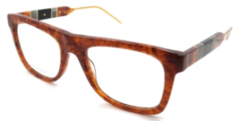 Gucci Eyeglasses Frames GG0604O 003 53-20-145 Havana / Gold Made in Japan - $227.85