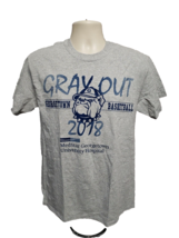2018 Georgetown University Basketball Grayout Adult Medium Gray TShirt - £11.84 GBP