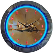 Supermarine SpitFire LED 15&quot; Wall Décor Neon Clock 8SPITF - £64.78 GBP