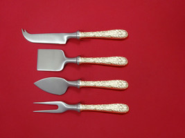 Repousse by Kirk Sterling Silver Cheese Serving Set 4 Piece HHWS Custom - £223.46 GBP