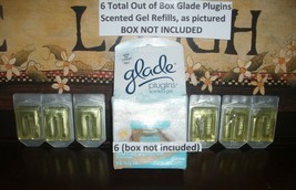 Glade Plugins Gel Refills 6 Oc EAN Blue Plug Ins Gels Not Oil No Boxes Rare Scent - $29.47