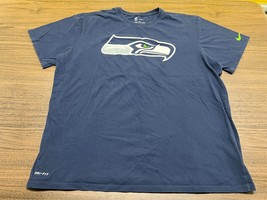 Seattle Seahawks Men’s NFL Football Blue T-Shirt - Nike - 2XL - £9.61 GBP