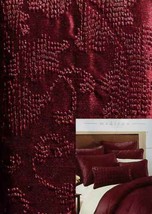Madison Bordeaux Red Embroidered Euro Pillow Sham Bedding New - £22.61 GBP