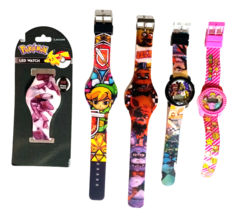 Lot of 5 Digital Gaming Watches Pokemon, Zelda, Super Mario, 5 Nights @ ... - $17.50