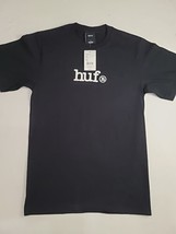 Huf Worlwide Logo T Tee Shirt Tag Mens Size S Black Skateboard Street Wear - £18.51 GBP