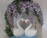 Bath &amp; Body Works Large Candle Holder 3-Wick SWAN BRIDGE wisteria Pedestal - $95.49