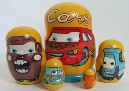 5pcs Hand Painted Russian Nesting Doll Car Large - £29.96 GBP