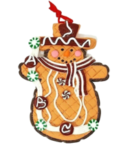 Gingerbread Cookie Ornaments Set Of 3 Polymer 1 Is 5&quot;, 2 are 4&quot; - $10.39