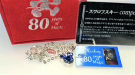 Disney   Mickey  80 years of  Magic   Swarovski   Necklace  Pendant   Blue   NEW - £11.41 GBP