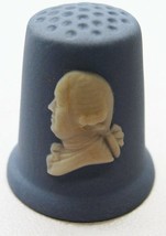 Vintage Thimble Wedgewood England Blue Pastel Collectible  - $19.79