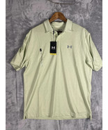 Under Armour Men&#39;s Large UA Golf Playoff 3.0 Check Jacquard Polo Green N... - $47.64 CAD