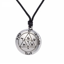 Pentacle Performers Talisman Seal Solomon Kabbalah Hermetic Silver&amp;Gold Pendant  - £12.75 GBP