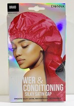 Donna Shower &amp; Conditioning Silk Satin Cap Waterproof Reversible Braid -... - $9.89