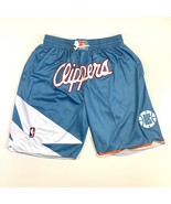 LA Clippers Just Don Light Baby Blue Embroidered Shorts Made USA Mens Si... - £40.98 GBP