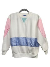 Vtg 90&#39;s Pastel Colorblock Gitano Sweatshirt Crew Neck Windbreaker accen... - $28.66