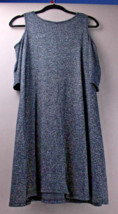 Acemi Dress Womens Size Med Cold Shoulder Cozy Color Gray fit and flair - $20.27