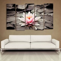 Flower Water Lily Wall Painting, Multicolour, Modern, Standard - £81.88 GBP