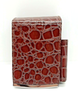 Eclipse Croc Design PU Wrapped Full Flap Kings Size Cigarette Pack Holder - $9.89