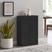 Bathroom Storage Cabinet Freestanding Wooden Floor Cabinet with Adjustab... - £119.72 GBP