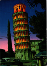 Vtg Postcard, Pisa, Leaning Tower - St. Ranieri&#39;s Illumination, Postmarked 1976 - £5.16 GBP