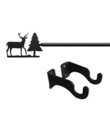 Metal Curtain Rods - Extends 21 In. to 35 In.  Horse or Deer Design - $47.93 CAD
