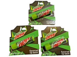 Mountain Dew Flavored Lip Balm Chapped Lip Moisturizer Lot Of 3 In Box - £9.84 GBP