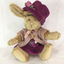 New Boyds Bears Easter Bunny Emily Rabbit Plush Stuffed Animal Pink Sweater Hat - $26.71