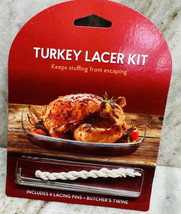 Turkey Lacer Kit 6 Lacing Pins And Butchers Twine. - £4.60 GBP