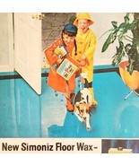 1958 Simoniz Vinyl Floor Wax Advertisement Home Cleaning Products Beagle... - $42.08 CAD