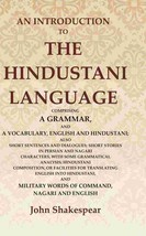 An Introduction to the Hindustani Language: Comprising a Grammar, and a Vocabula - £25.57 GBP