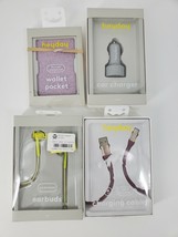Smartphone Accessory Lot Bundle Earbuds Charging cable, Car Charger Phone wallet - £17.80 GBP