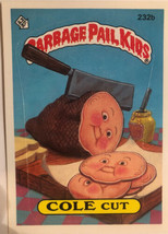 Cole Cut Garbage Pail Kids trading card Vintage 1986 - £2.34 GBP